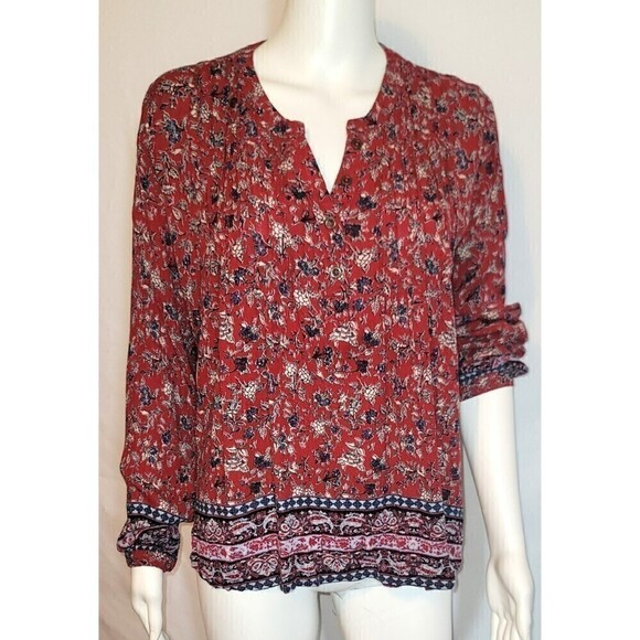 2 Knox Rose Floral Print Blouses - Size S - Picture 3 of 16